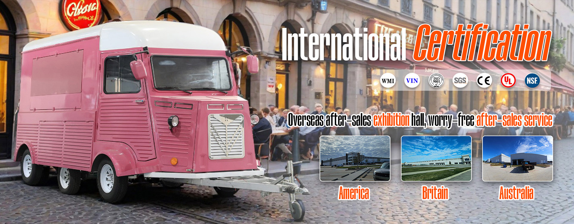 Camion de remorque alimentaire