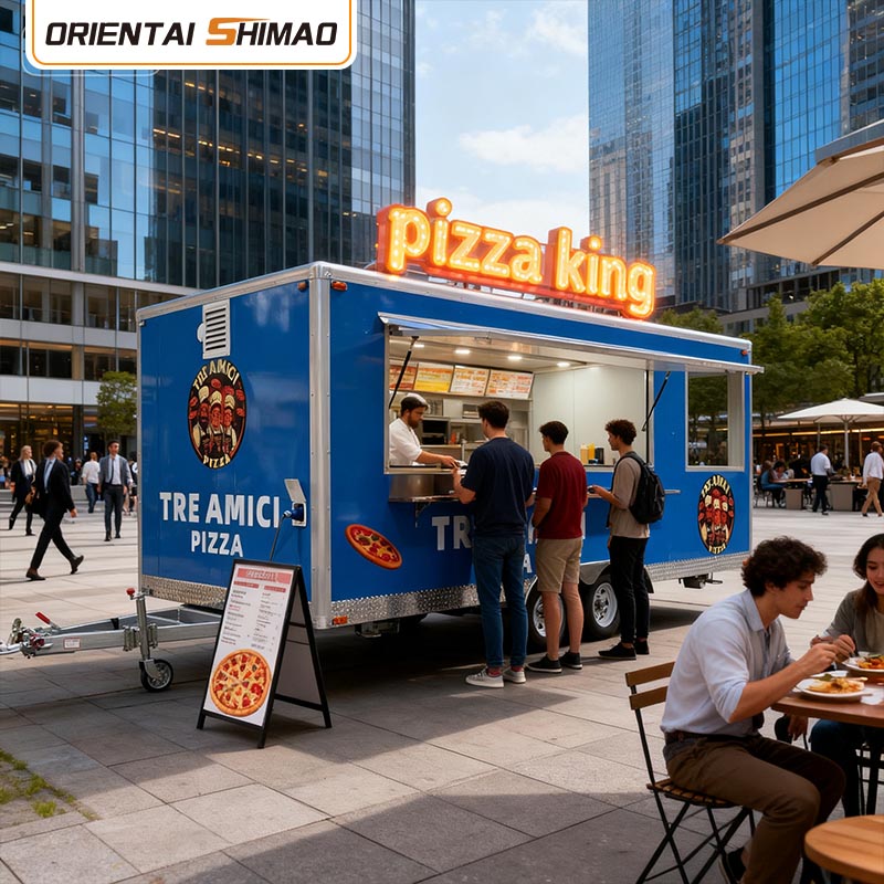 Remorque de camion de nourriture pour barbecue