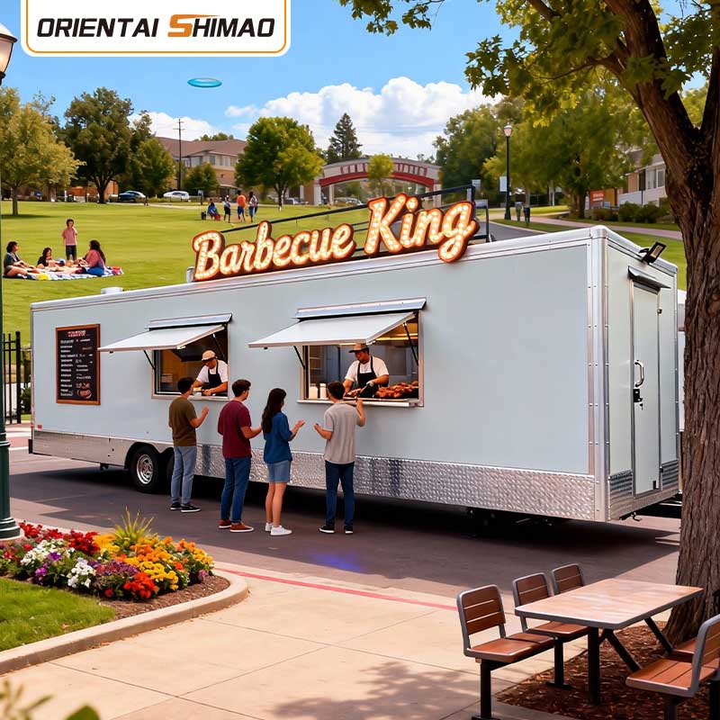 Chariot de crème glacée Gelato Dessert Churros restauration Mobile remorque alimentaire Service de rue camion de nourriture