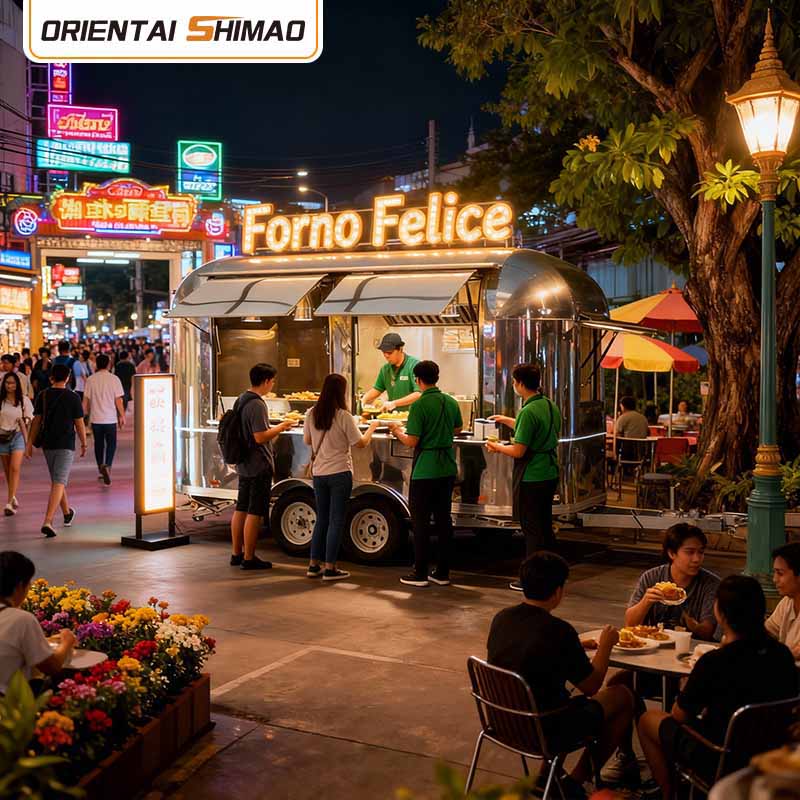 Magasin mobile camion de fleurs restauration de rue remorque alimentaire camion de nourriture