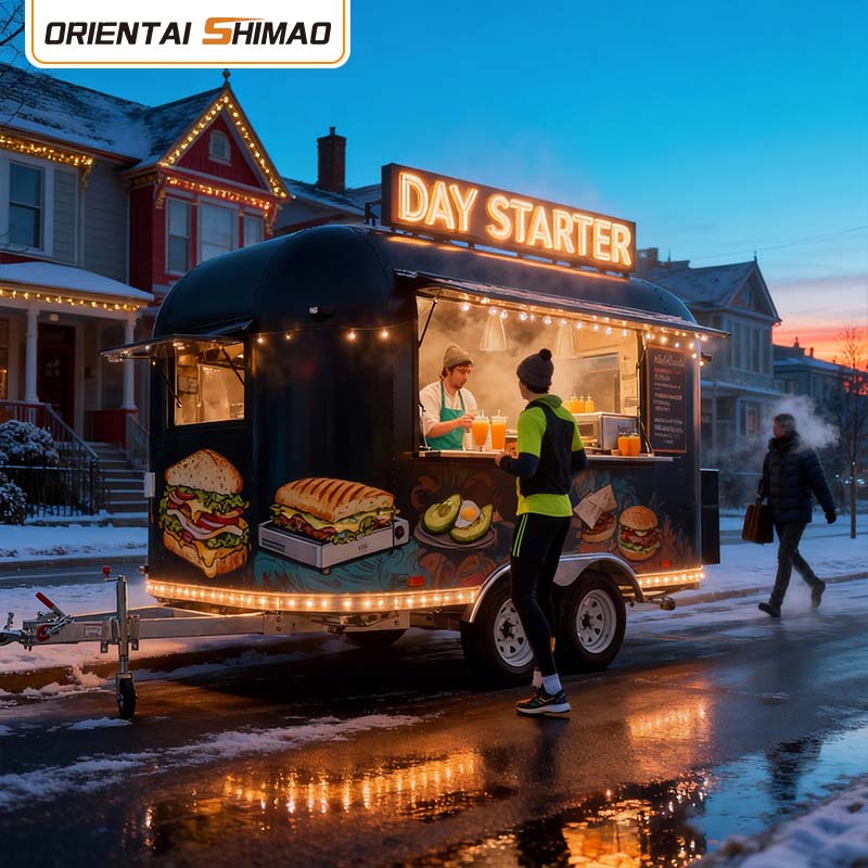 Remorque de hot-dog pizza café