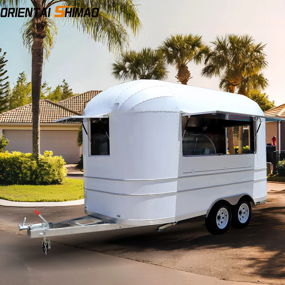 Remorque alimentaire blanche Airstream